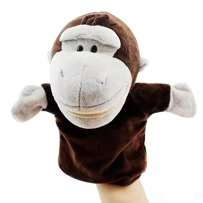 Kinder Tier Plüschtier Weiches Stofftier Figur Puppe Plüsch Baby Elefant Dinosaurier Dekoration Affe Kawaii Hand Fingerpuppe