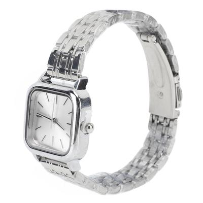 Women Quartz Watch Alloy Steel Strap Stylish Waterproof Ladies Square Wrist Watch for Daily Life