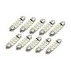 X Autohaux 10Pcs 37mm Cool White 8-3528-SMD LED Festoon Bulbs Car Interior Dome Map Light