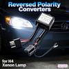 1 Pair Car LED Headlight Reversed Polarity Converter Black Positive Negative Polar Switch Harness Adapter for H4 Xenon Lamp