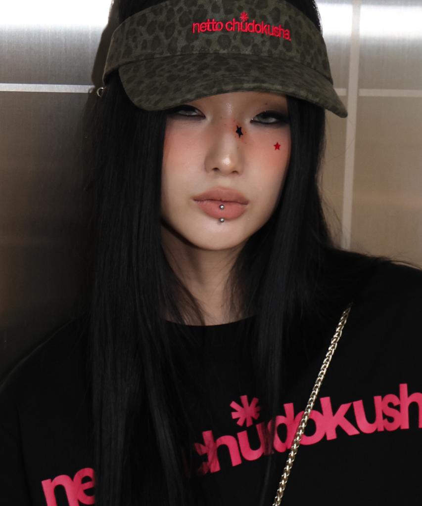 GLACK Gc080 Netto Leopard Sun Cap (Charcoal Gray)