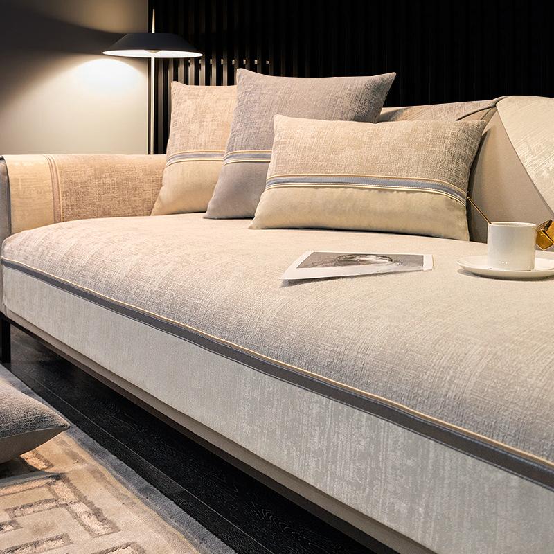 Sofa Cushion Light Luxury Non-Slip Four Seasons Universal Modern Simple High-End Cushion Armrest Backrest Towel Cover Cloth Sofa Cover