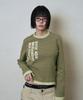 Lujeoseukeulleob Striped Layered Long Sleeve T-Shirt Olive