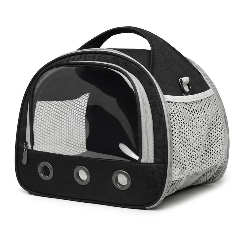 Portable Small Animal Hamster Carrier Bag Breathable Guinea Pig Outdoors with Transparent Window Handbag Rabbits Shoulder Strap