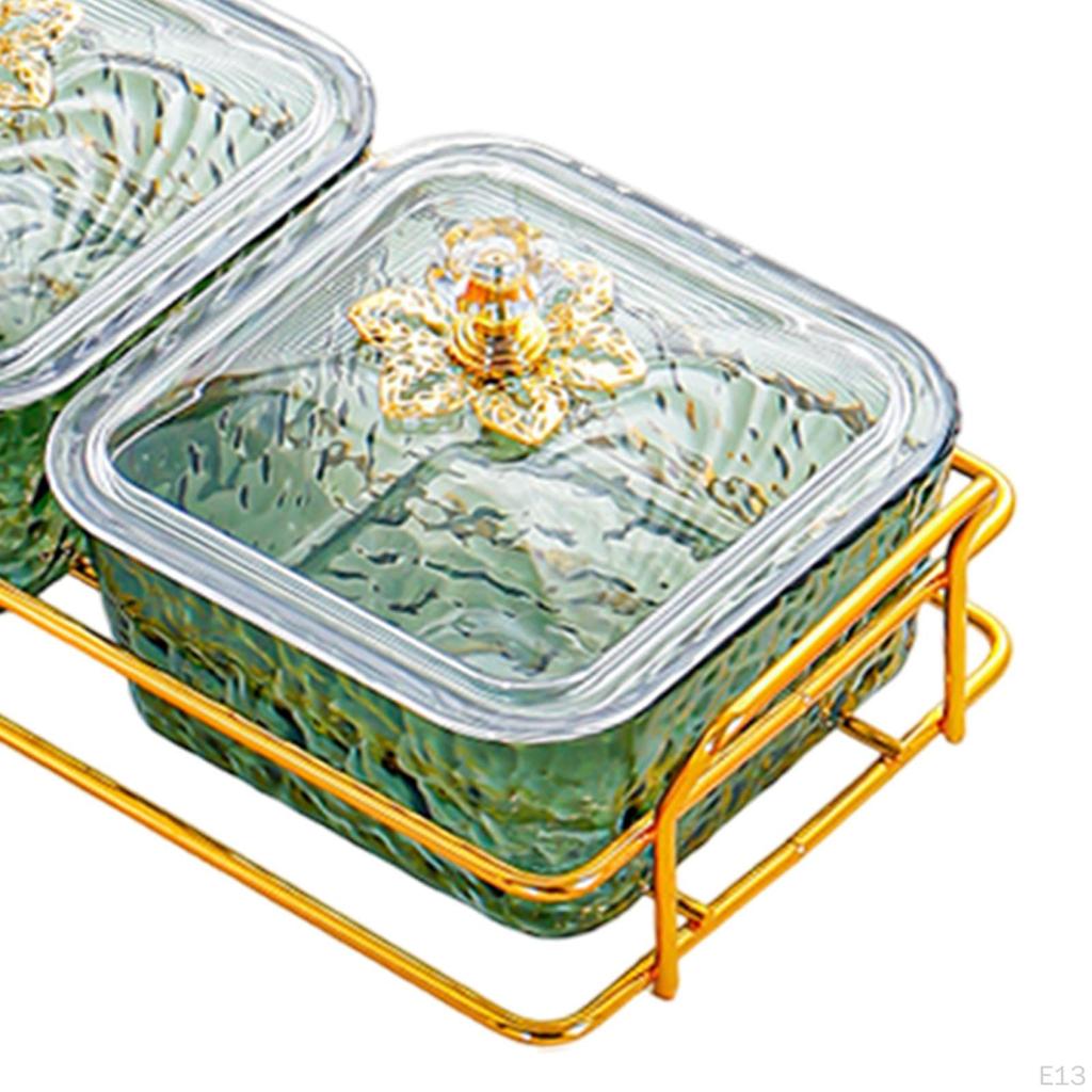 Candy Nut Serving Container,Divided Snack Bowls Multipurpose Decorative Dried Fruit Tray