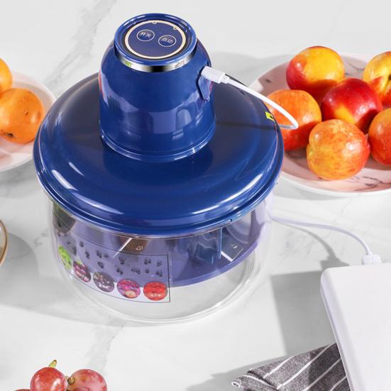 Elektrisk drueskrellermaskin 50W børsteløs motor automatisk hvitløksskreller oppladbar kommersiell smart fruktskreller for druer cherrytomater