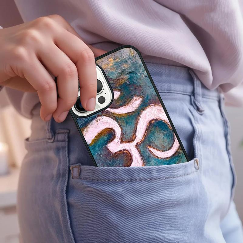 Aum om Namaste Symbol Zen Yoga Phone Case For iPhone 17 Air 15 16e 14 13 Pro Max Coque 12 11 Pro Max PLUS cover