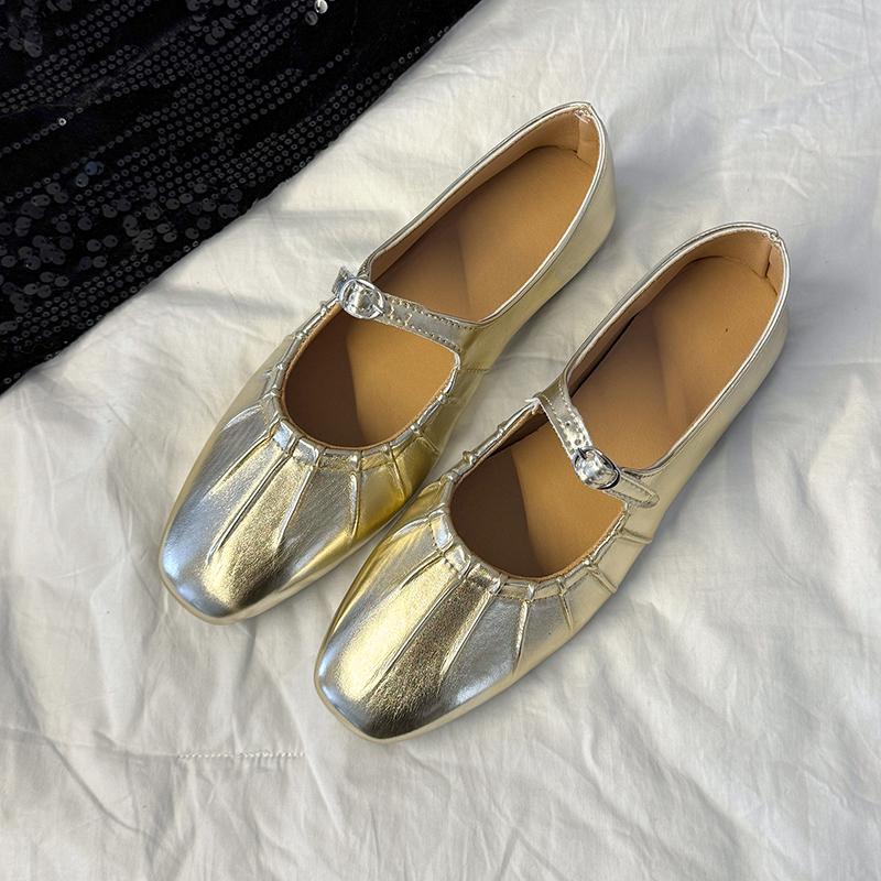 Fashion Square Toe Women Marie Janes Shoes Woman Soft Sole Flat Sandals Summer 2025 Trend Comfort Casual Shoes Shallow Loafers Sandalias