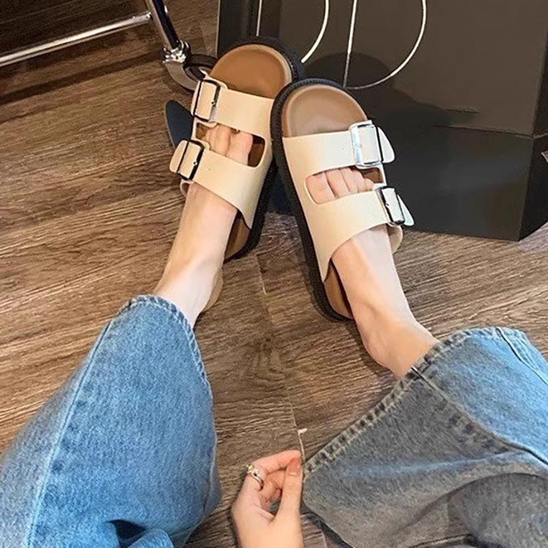 Fashion Flat Designer Sandals Summer Casual Sandals Female Platform Sandals Thick Flat Sandals Tourism Beach Shoes Size 35-40