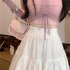 2026 Spring/Summer High Waist Bubble Mini Skirt for Women - Slimming Fluffy A-line Skirt with Anti-Exposure Design.
