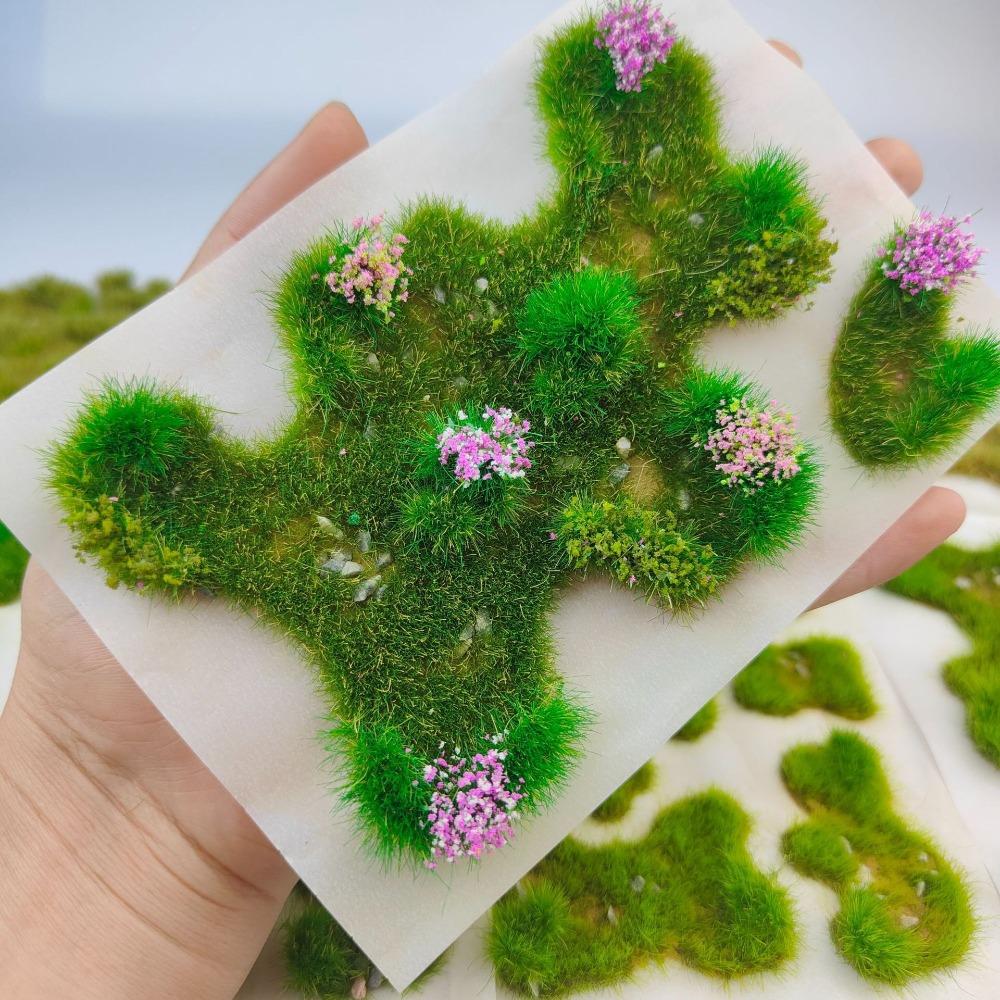 Natural Look Simulation Grass Block Building Sand Table Turf  Train Railway Layout