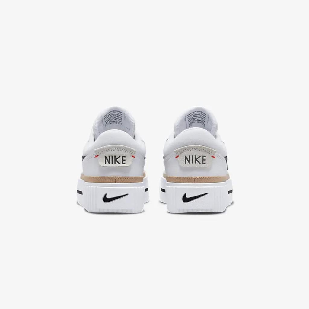 NIKE Court Legacy Lift Court Legacy Authentic Size [W Lift] White/Hemp/Team Orange/Black DM7590-100 25.0cm