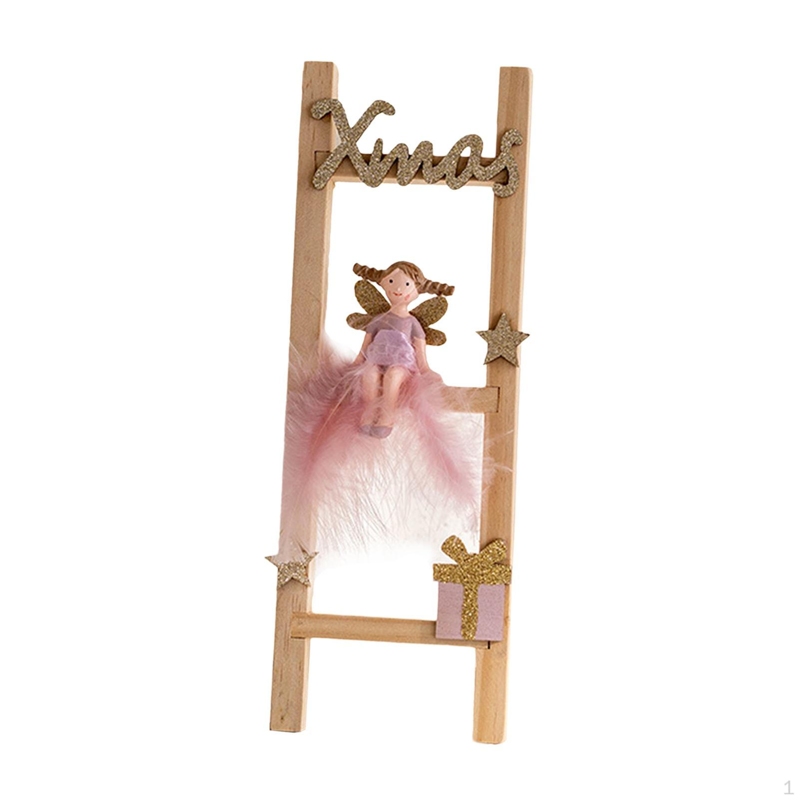 

Кукла-ангел из смолы, рождественские украшения, поделки, елочные украшения для рабочего стола, шкафа, столовой розовый