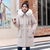 Pie Overcomes Women's Detachable Padded Jacket New Winter Large Size Padded Jacket Medium and Long Over-Knee Thickened Padded Jacket