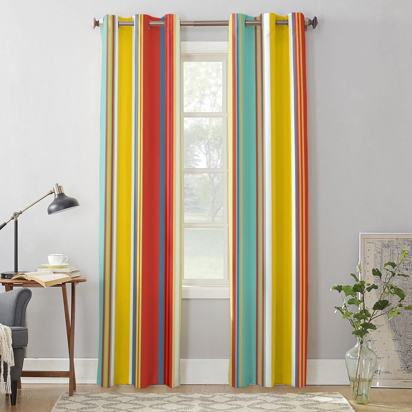 Красочные полосы роскошные оконные шторы для гостиной спальни домашнего декора кухни — фото 3