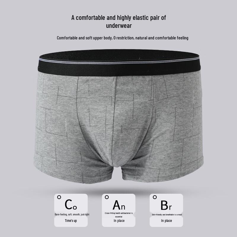 LANGSHA Men's Anti-Bacterial Cotton Boxer Briefs