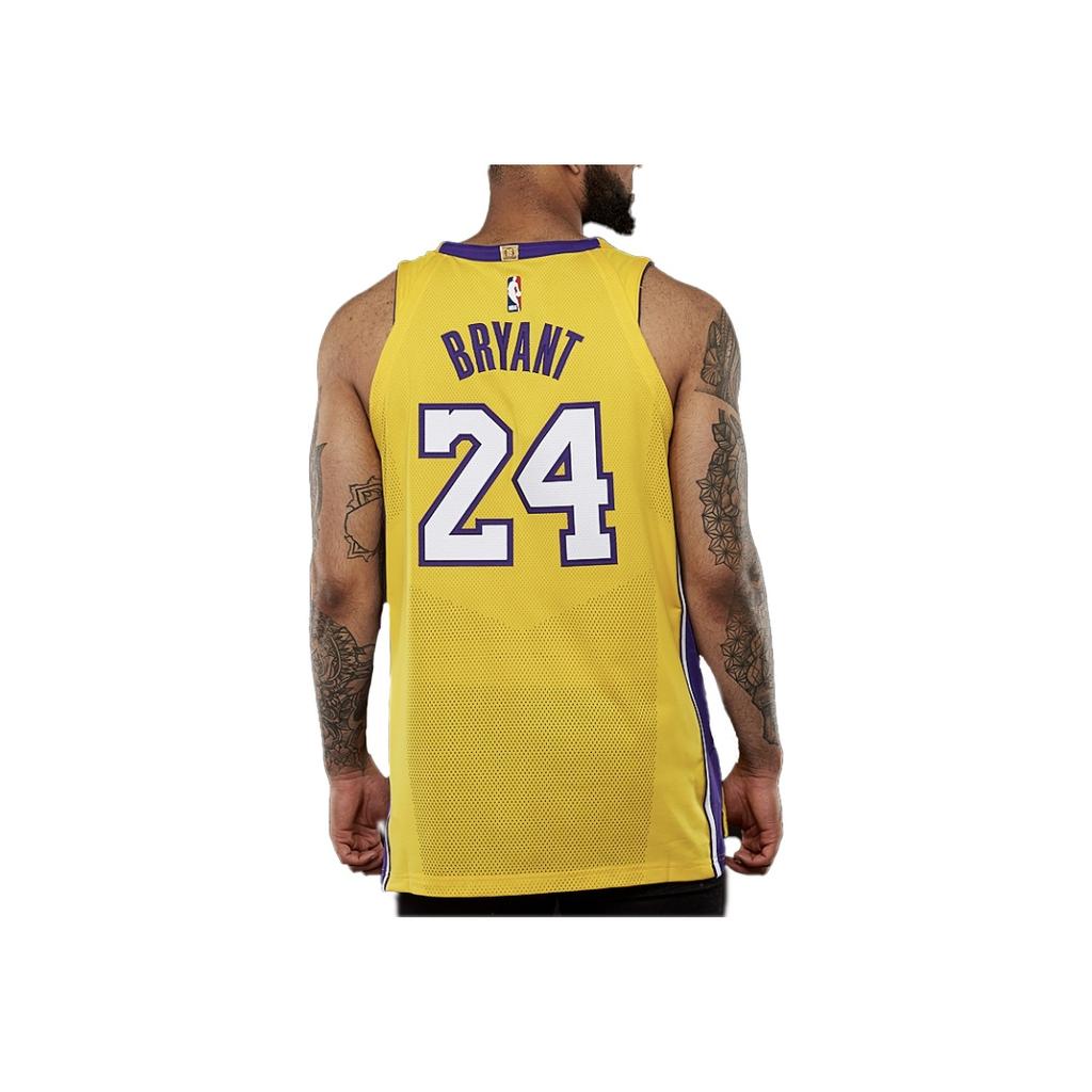 Nike Icon Edition Authentic NBA Jersey, Lakers Kobe #24 Men Tops Yellow AQ2107-728