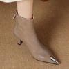 Sexy Pointed Toe Women Ankle Boots Elegant Pumps Fashion High Heels Shoes  Winter New Trend Goth Woman Chelsea Botas Mujer