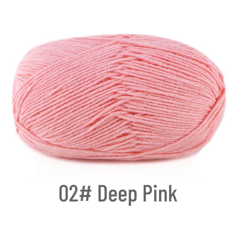 Su He 4-Strand Combed Cotton Yarn for Handmade Knitting: DIY Milk Cotton for Dolls, Cushions, and Blankets.