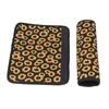 2pcs Seat Belt Shoulder Pads Soft Cushions Sunflower Pattern Comfortable Driving Universal for Car