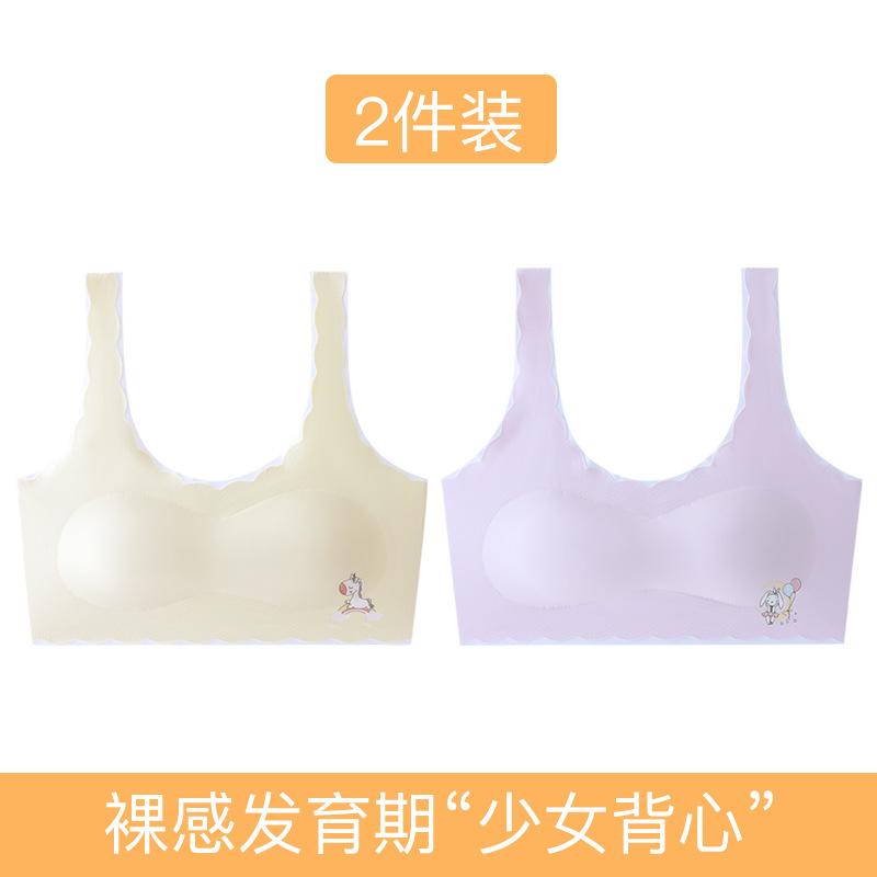 Traceless Girls Underwear Youth Development Girls Junior High School Students Older Children Girls Bra Student Vest