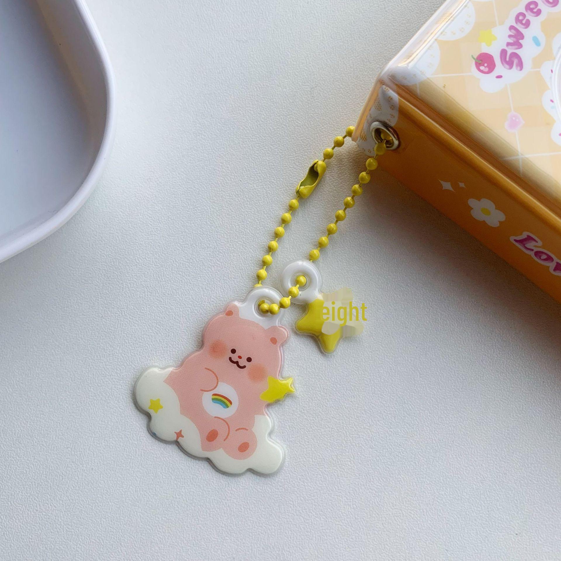 

Сумка для альбома с двухсторонним кулоном в виде милого корейского медведя, чехлом для наушников и декоративным брелком