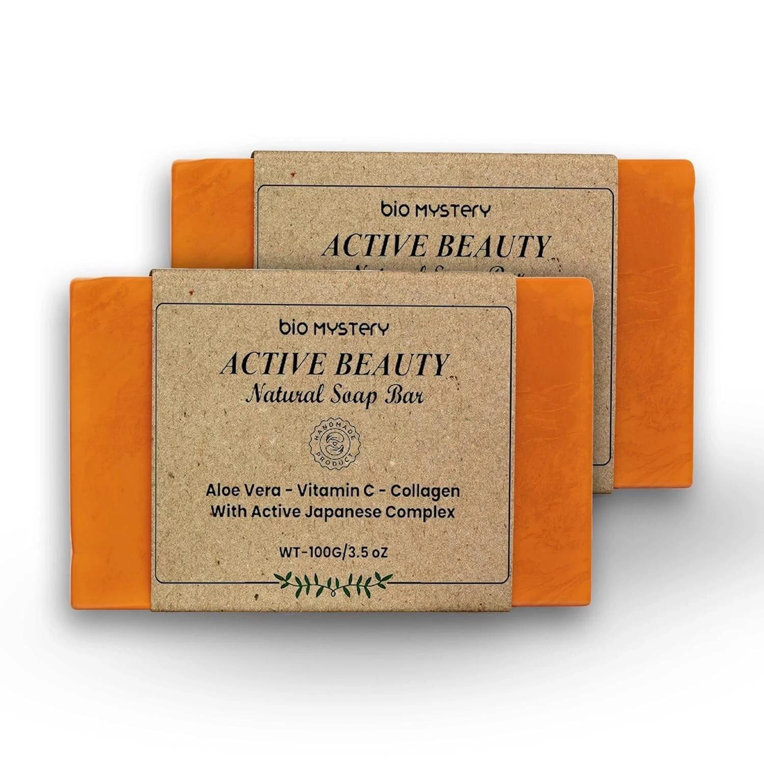 

Active Beauty Soap Bars Collagen & Vitamin C (Pack of 2, 100g Each) - Fast Ship