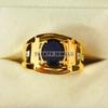Black Onyx Oval Cut With 925 Silver Gold Plated Ring For Men's #A802 JL375666840896