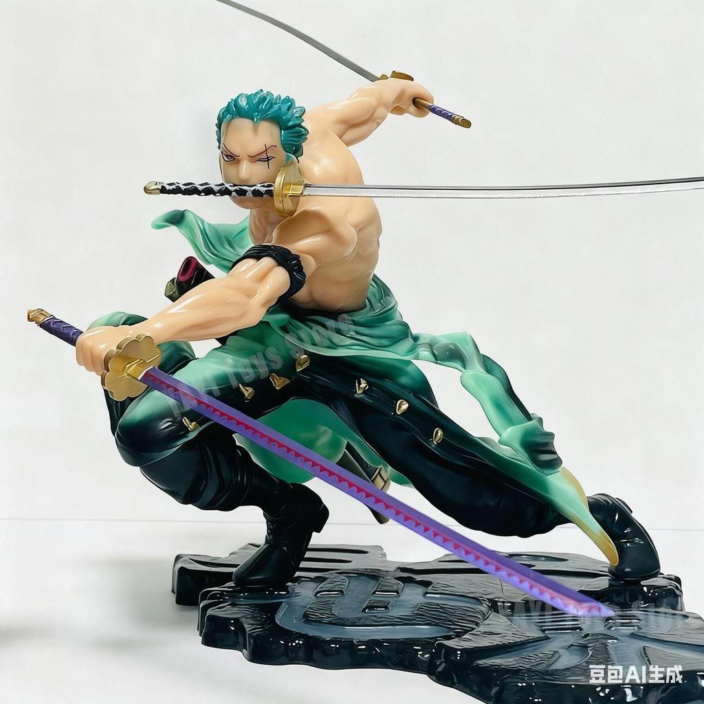 One Piece 10cm Anime Figure GK Roronoa Zoro Three-blade Sa-maximum Manga Anime Statue Action Figure Collection Model Kid Toy