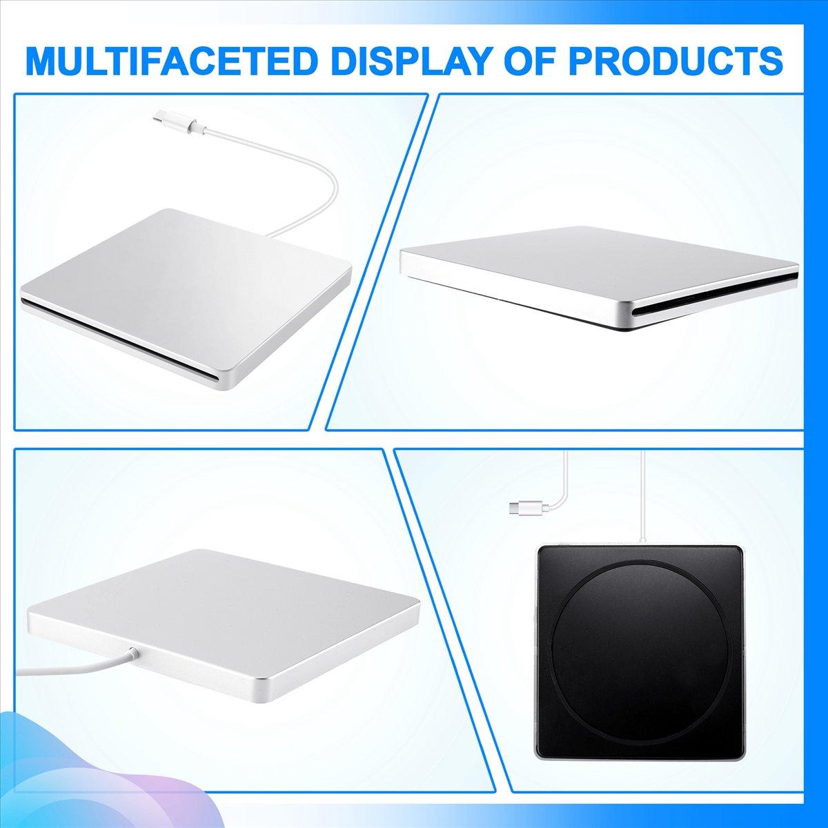 

USB External CD/DVD Drive Type C Portable Drive-Free CD Players for Laptop PC ,Silver China Mainland
