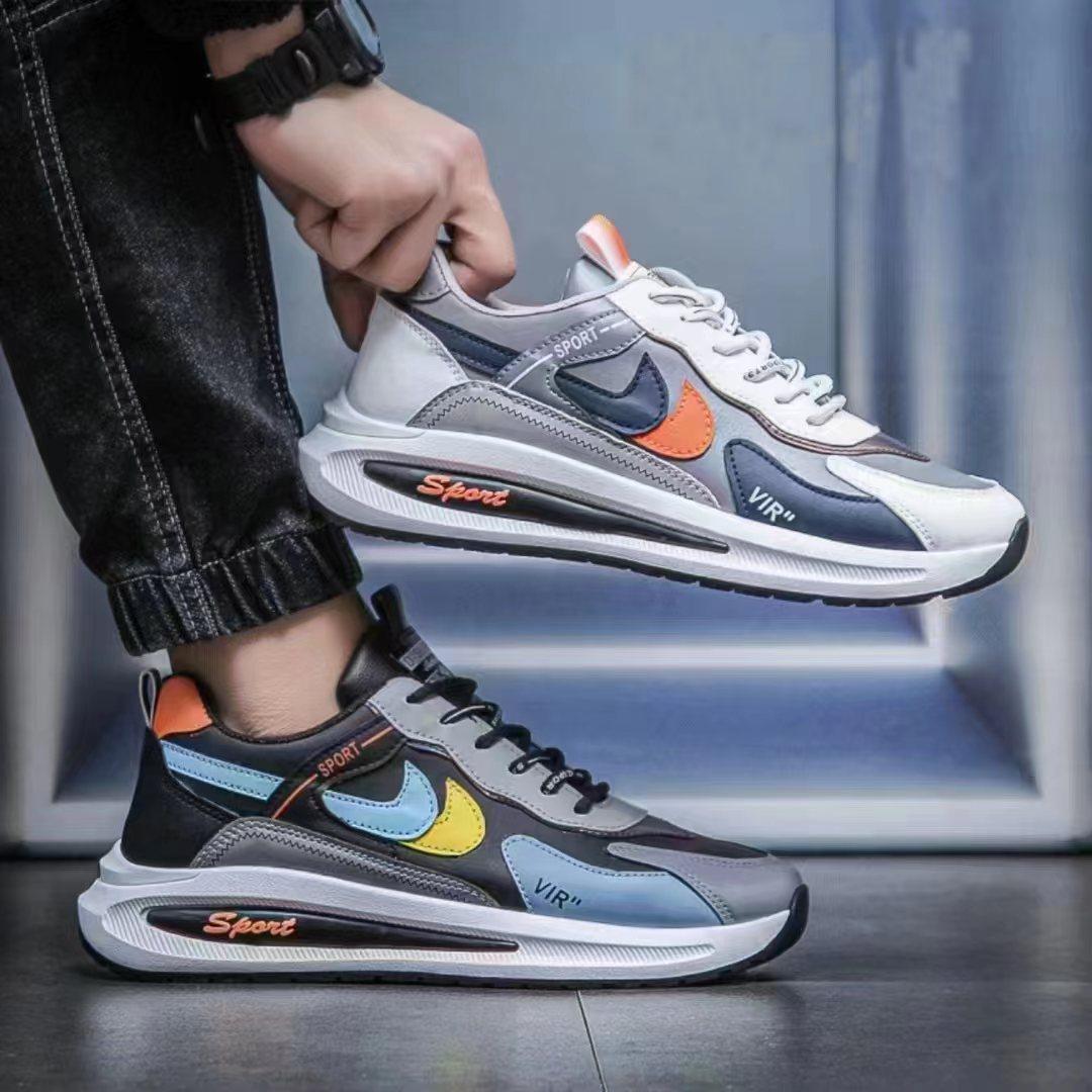 

Индивидуальная спортивная обувь Мужская обувь для сноуборда Новая универсальная корейская версия Студенческие дышащие повседневные белые туфли на толстой подошве Мужская обувь Single 35