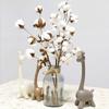 New Naturally Dried Cotton Stems Artificial Flower Filler Floral Decor Artificial Flowers Valentines Day