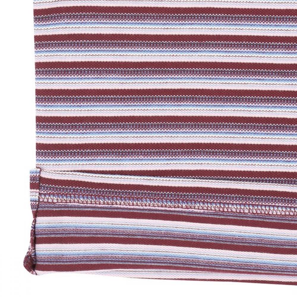 BlueTail STripe Collar Wine Crop ShorT Sleeve T shirT azb2Ts05wn