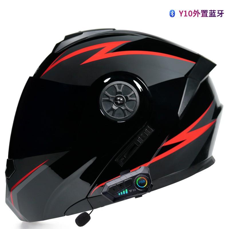 Full Face Motorcycle Helmet With Dual Visors Bluetooth Module Electric Scooter Riders Unisex Adult ABS Winter Use