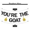 You're the Goat Banner Funny Happy Birthday Goat Decorations Greatest of All Time Graduation Retirement Party Supplies