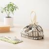 Bento Koushi 30cm Wide x 17cm High x 10cm 15cm Made in Japanese with &NE Bag, Gray, Deep, Handle, Japan, Pattern, Washable, Gusset, NHK-287-KSGY