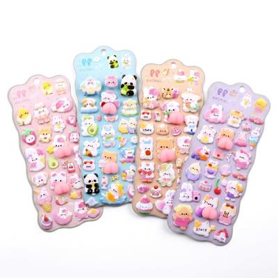 Set de Pegatinas Squishy Butt TS CORP de 4 Piezas, 3D, Estilo Personaje, Textura tipo Malvavisco, tipo Apretable