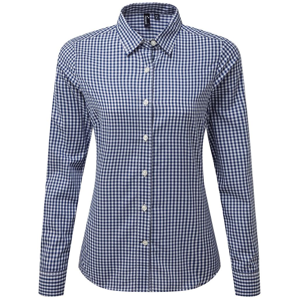 Premier Langärmliges Maxton Gingham-Hemd für Damen/Damen