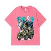 275 GSM Washed T-shirts 100% Cotton Kaiju No 8 V18 Print Unisex Heavy Cotton T Shirt