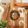 Holiday Gift for Friends 2Pcs Pearl Diamond Christmas Ornament Set, 2D Acrylic Glitter Hanging Tree Pendants Decor with Ribbon, Festive Pendant Party