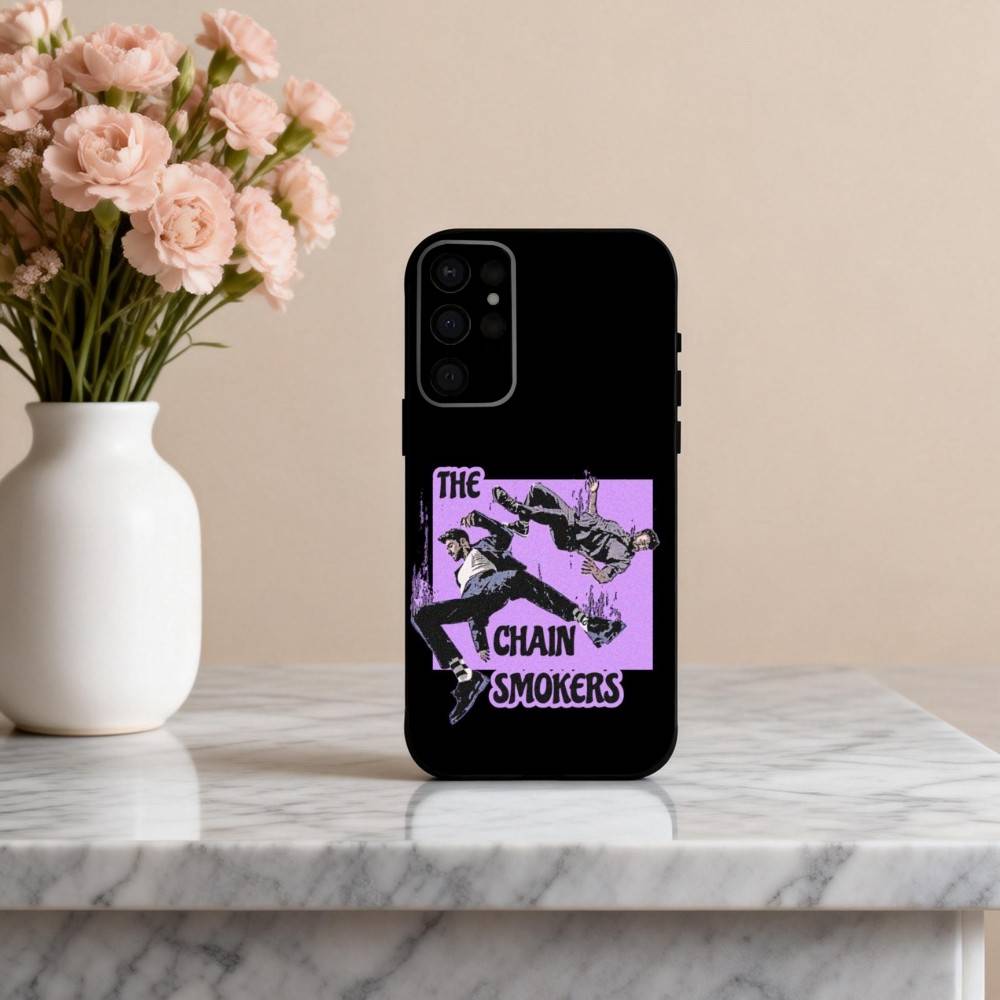 

T-The C-Chainsmokers-S Band Phone Case For Samsung S25,24,23,22,30,21,10,9,Ultra,Plus,Lite,FE,4,5 G Soft Black Case Samsung S20plus5G