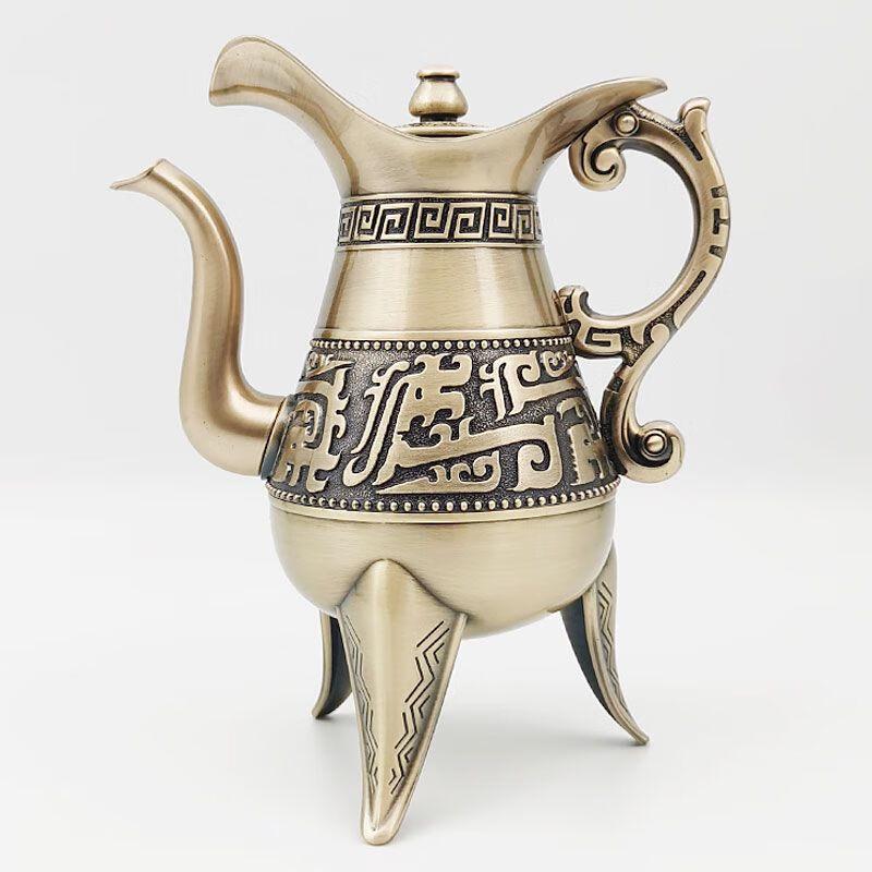 Retro Bronze Jue Cup Baijiu Set