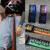 Wide Side Canvas Belt Automatic Buckle Men Waist Belt Elegant Flame Belt  Ladies/Girls