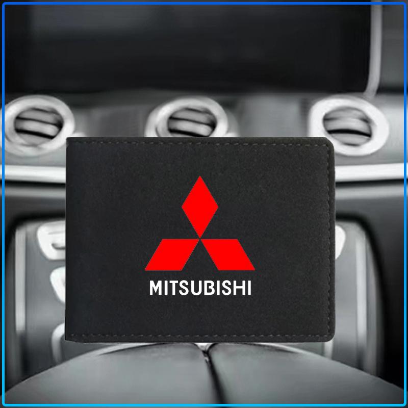 PU Leather Credit Card Case Car Driving Documents Protective Case For Mitsubishi Lancer Lancer ASX Outlander 2 3 Pajero Mirage exzos Pajero 4