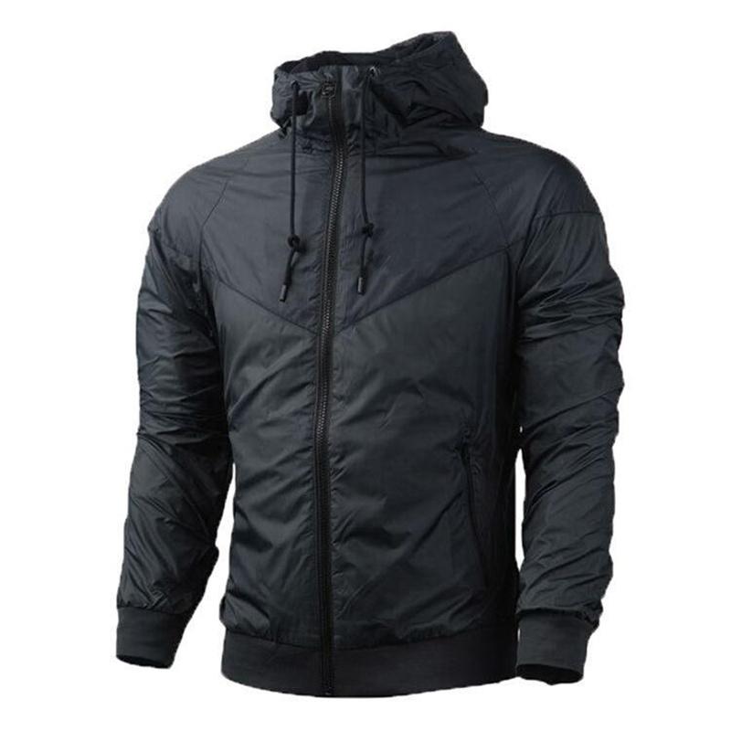 2024 3A Frühling Herbst Jacke Herren Slim Mantel Langarm Sportmantel Freizeit Reißverschluss Dünner Windbreaker