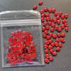 50 Stück Niedliche Cartoon Marienkäfer Nagelanhänger Harz 9mm*13mm Mini Niedlicher Roter Käfer Flache Rückseite Cabochon Strassstein DIY Maniküre Zubehör