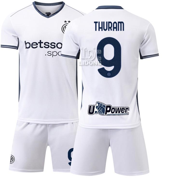 Football training jersey 2425 Inter away jersey new No. 10 Lautaro 9 Thuram 23 Varela white #16