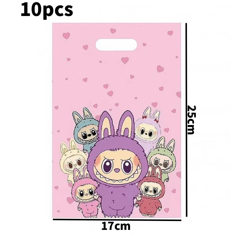 Labubu Party Decorations Set With Colorful Banners For Childrens Birthday Celebration