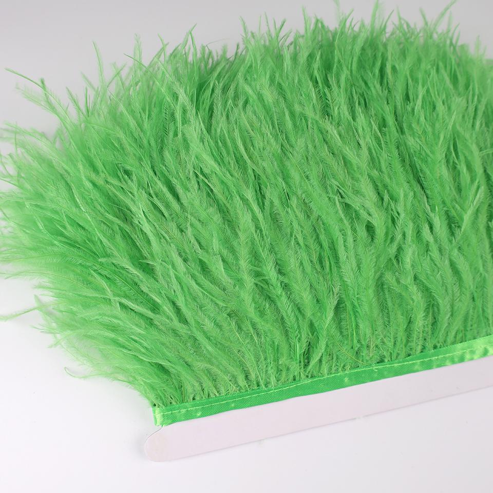 Ostrich Feathers Trim 13-18 CM Plumes on Ribbon Selvage For DIY Wedding Sewing in Dress Decoration Crafts Accessories Wholesale