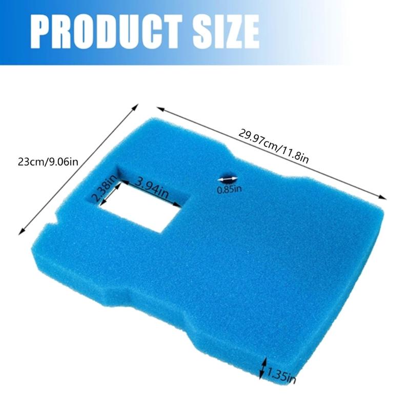 Permanent Polyurethane Spume Filter Media 3Pcs Set Prevents Debris Clogs in 660GPH Pumps Extends Existence